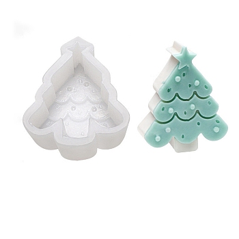 Christmas Theme DIY Display Food Grade Silicone Molds, for UV Resin, Epoxy Resin Craft Making, Christmas Tree Pattern, 92.5x73.5x32mm