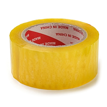 Acrylic Adhesive Packaging Parcel Tape, Carton Sealing Tape, Gold, 50~55x0.1mm, about 110m/roll
