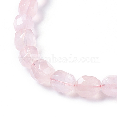 Chapelets de perles en quartz rose naturel(G-F742-03)-3
