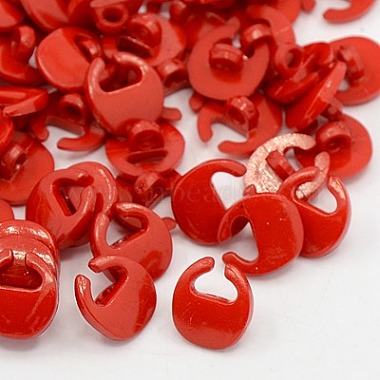 14mm Red Alphabet Acrylic 1-Hole Button