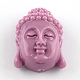 Perles de corail synthétiques teintes tête de Bouddha(X-CORA-R011-17)-2