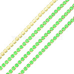 Brass Rhinestone Strass Chains, Rhinestone Cup Chain, Imitate Luminous Style, Raw(Unplated), Peridot, 2x2mm, about 23.62 Feet(7.2m)/Strand(CHC-N017-003B-B01)