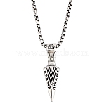 DIY Necklace Making Kit, Including 304 Stainless Steel Arrow Big Pendants & Box Chain Necklaces Making, Stainless Steel Color, 19.6 inch(50cm), 2.0mm(DIY-CN0002-42)