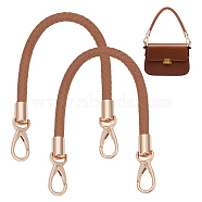 2Pcs PU Leather Braided Bag Strap, with Alloy Swivel Clasps, Bag Replacement Accessories, Peru, 41.5x1cm(FIND-UN0002-51A)