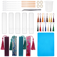 Olycraft DIY Bookmarks Making, with Polyester Tassel Decorations, Disposable Latex Finger Cots, 100ml Measuring Cup, Iron Beading Tweezers, Disposable Plastic Transfer Pipettes, Mixed Color(DIY-OC0001-33)
