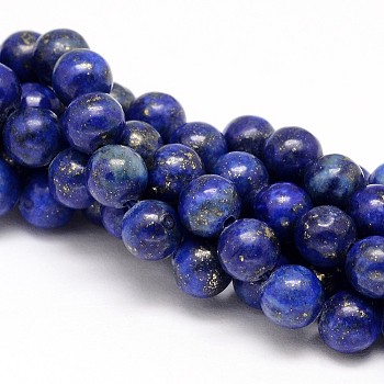 Natural Lapis Lazuli Round Beads Strands, Dyed, 12mm, Hole: 1mm, about 32pcs/strand, 15.5 inch