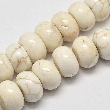 Creamy White Rondelle Magnesite Beads