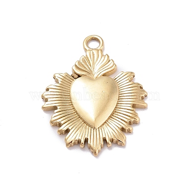 Golden Heart 304 Stainless Steel Pendants