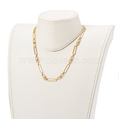 Brass Link Chain Necklaces(NJEW-JN03365)-4