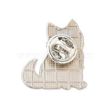 Dog Enamel Pin with Brass Butterfly Clutches(JEWB-A006-01B)-2