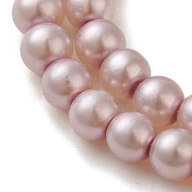 Baking Painted Pearlized Glass Pearl Round Bead Strands(X-HY-Q003-6mm-47-01)-6