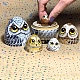 Easter Wood New Owl Nesting Egg Display Decorations(DJEW-PW0012-017)-2