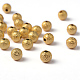 6mm Golden Color Brass Round Textured Beads(X-EC248-G)-1