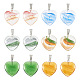 12 pièces 6 couleurs pendentifs en verre transparent(GLAA-TA0001-73)-1