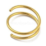 Ion Plating(IP) 316 Stainless Steel Double Nose Ring for Single Piercing, Spiral Nose Ring, Golden, 9.5x6.5mm, Inner Diameter: 8mm(AJEW-K037-04G)