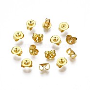 Ion Plating(IP) 304 Stainless Steel Ear Nuts, Butterfly Earring Backs for Post Earrings, Golden, 5x4.5x3mm, Hole: 0.8mm(STAS-S107-24-01)