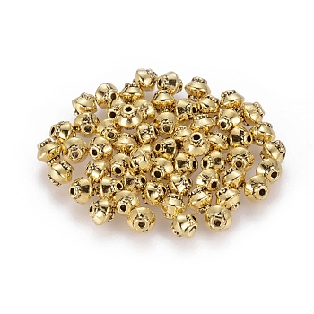 Tibetan Style Spacer Beads, Bicone, Antique Golden Color, Lead Free & Cadmium Free, Bicone, 5x4.5mm, Hole: 1mm