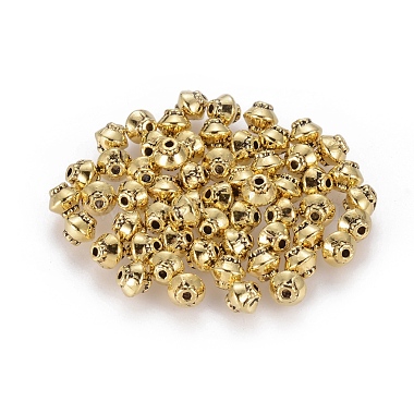 5mm Antique Golden Bicone Spacer Beads