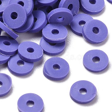Medium Purple Disc Polymer Clay Beads