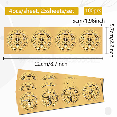 Self Adhesive Gold Foil Embossed Stickers(DIY-WH0575-005)-2