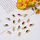 16Pcs 8 Colors Real 18K Gold Plated Brass Micro Pave Cubic Zirconia Charms(ZIRC-DC0001-07)-3