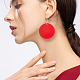 8 Pairs 8 Colors Blank Flat Round Wood Dangle Earrings with Iron Pins for Women(EJEW-AN0004-26)-5