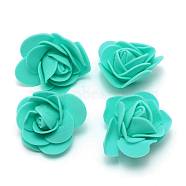Artificial Foam Flower, Foam Rose Bouquet, For Home Decoration, DIY Wedding Wreath, Turquoise, 35~40x20mm(KY-WH0032-09C)