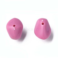 Opaque Acrylic Beads, Nuggets, Flamingo, 12.5x18x13mm, Hole: 1.6mm, about 360pcs/500g(MACR-S373-146-A12)