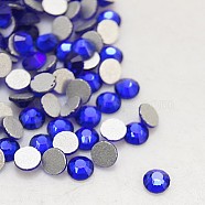 Glass Flat Back Rhinestone, Grade A, Back Plated, Faceted, Half Round, Cobalt, 3~3.2mm, about 1440pcs/bag(RGLA-C002-SS12-369)