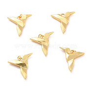 Rack Plating Brass Pendants, Long-Lasting Plated, Cadmium Free & Nickel Free & Lead Free, Hummingbird, Real 18K Gold Plated, 22x24.5x5mm, Jump Ring: 5x0.6mm, 3.5mm Inner Diameter(X-KK-B052-15G)