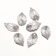 316 Surgical Stainless Steel Pendants, Leaf, Stainless Steel Color, 17.5x10x0.5mm, Hole: 1mm(X-STAS-K096-09P)