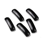 Natural Obsidian Connector Charms, Curved Tube, Arch, 36~37x10.5~11x5.5~6mm, Hole: 1.2mm(G-D460-02I)