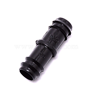 (Clearance Sale)POM Engineering Plastic Tube Connector, Trickle Irrigation Accessories, Gardening Supplies, Column, Black, 48x16mm, Hole: 10.5mm(KY-WH0028-16)