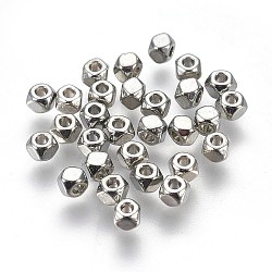 Alloy Spacer Beads, Screw Nut, Cadmium Free & Nickel Free & Lead Free, Platinum, 3x2.5mm, Hole: 1mm(PALLOY-H528-3mm-N-NR)