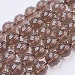 Smoky Quartz Beads Strands, Round, 8mm, Hole: 1mm(X-G-C076-8mm-4)