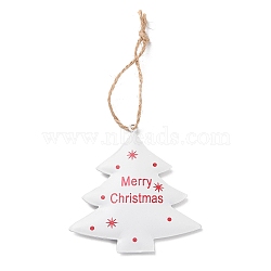 Christmas Theme Iron Big Pendant Decoration, Hemp Rope Christmas Tree Party Hanging Ornaments, Christmas Tree, 192mm(IFIN-D089-01A)