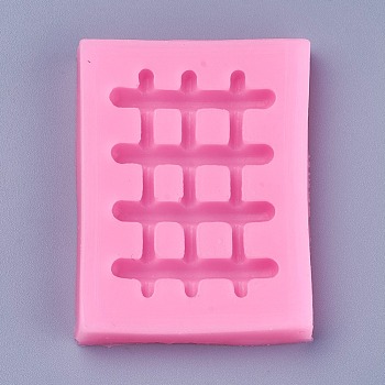 Food Grade Silicone Molds, Fondant Molds, For DIY Cake Decoration, Chocolate, Candy, UV Resin & Epoxy Resin Jewelry Making, Fence, Deep Pink, 61x45x7mm