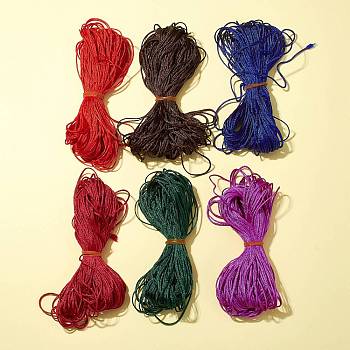 6 Bundle 6 Colors Nylon Thread Nylon String for Beading Jewelry Making, Mixed Color, 1mm, about 26.24 yards(24m)/bundle, 1 bundle/color