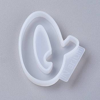 Letter DIY Silicone Molds, For UV Resin, Epoxy Resin Jewelry Making, Letter.Q, 55x46x8mm, Inner Diameter: 52x40mm