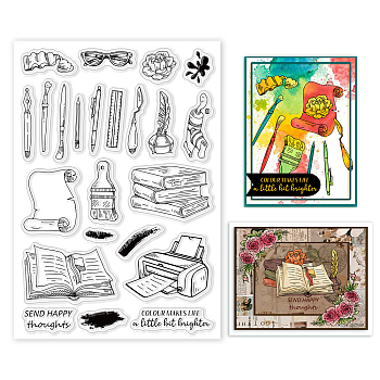 PVC Plastic Stamps, for DIY Scrapbooking, Photo Album Decorative, Cards Making, Stamp Sheets, 16x11x0.3cm