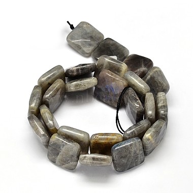 Labradorite naturelle carré brins de perles(G-L357-12mm-10)-2