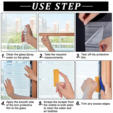Autocollants de film de confidentialité pour fenêtre en PVC translucide(DIY-WH0302-97A)-5