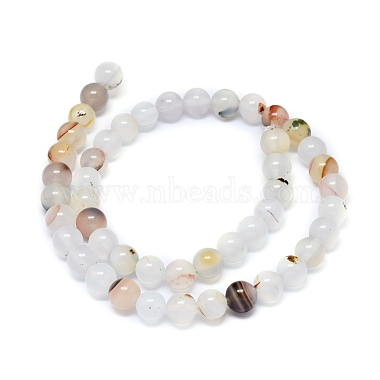 Natural Dendritic Agate Beads Strands(G-D0005-18-8mm)-2