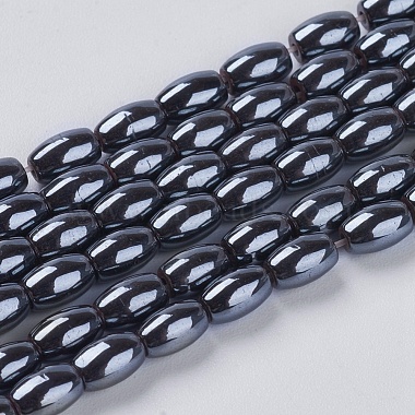 5mm Black Oval Non-magnetic Hematite Beads