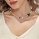Natural Quartz Crystal & Dyed Mashan Jade & Lampwork Beaded Necklace(NJEW-TA00075)-3
