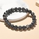 Natural Larvikite Bead Stretch Bracelets(BJEW-K212-B-046)-1