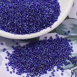 MIYUKI Delica Beads, Cylinder, Japanese Seed Beads, 11/0, (DB0047) Silver-Lined Cobalt, 1.3x1.6mm, Hole: 0.8mm, about 2000pcs/10g(X-SEED-J020-DB0047)