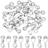 24Pcs 304 Stainless Steel Ball Chain Connectors, Pull Loop Connectors, Stainless Steel Color, 27x11x10mm, Hole: 5mm, Inner Diameter: 9mm(STAS-NB0001-25)