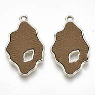 Alloy Pendants, with Cloth, Light Gold, Camel, 33x19.5x2mm, Hole: 2mm(PALLOY-S122-30A)