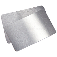 Stainless Steel Card, Stainless Steel Color, 85x55.5x0.9mm(DIY-NB0004-82)